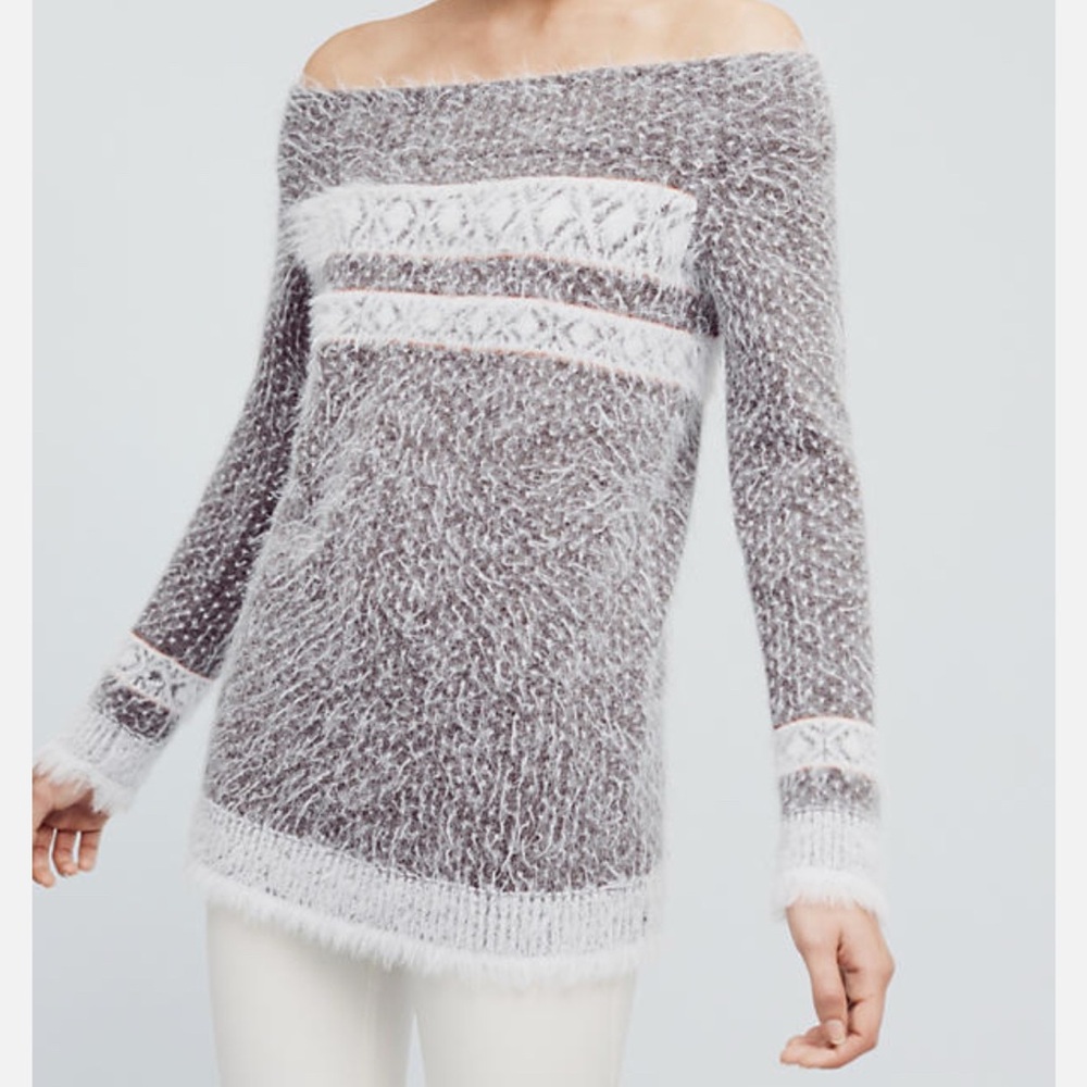 Anthropologie fuzzy sweater